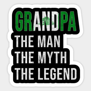 Grand Father Niuean Grandpa The Man The Myth The Legend - Gift for Niuean Dad With Roots From  Niue Sticker